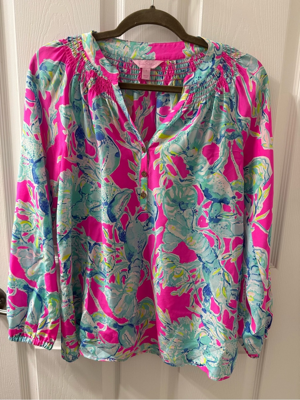 Lilly Pulitzer silk Elsa top EUC- size small